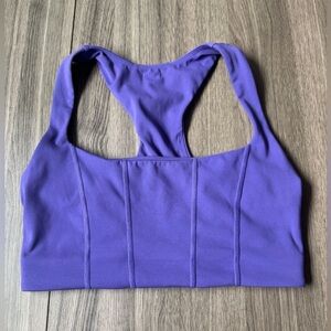 L*Space Women’s  Active Beckham Tank Washed Very Berry Purple Sports Bra Top M